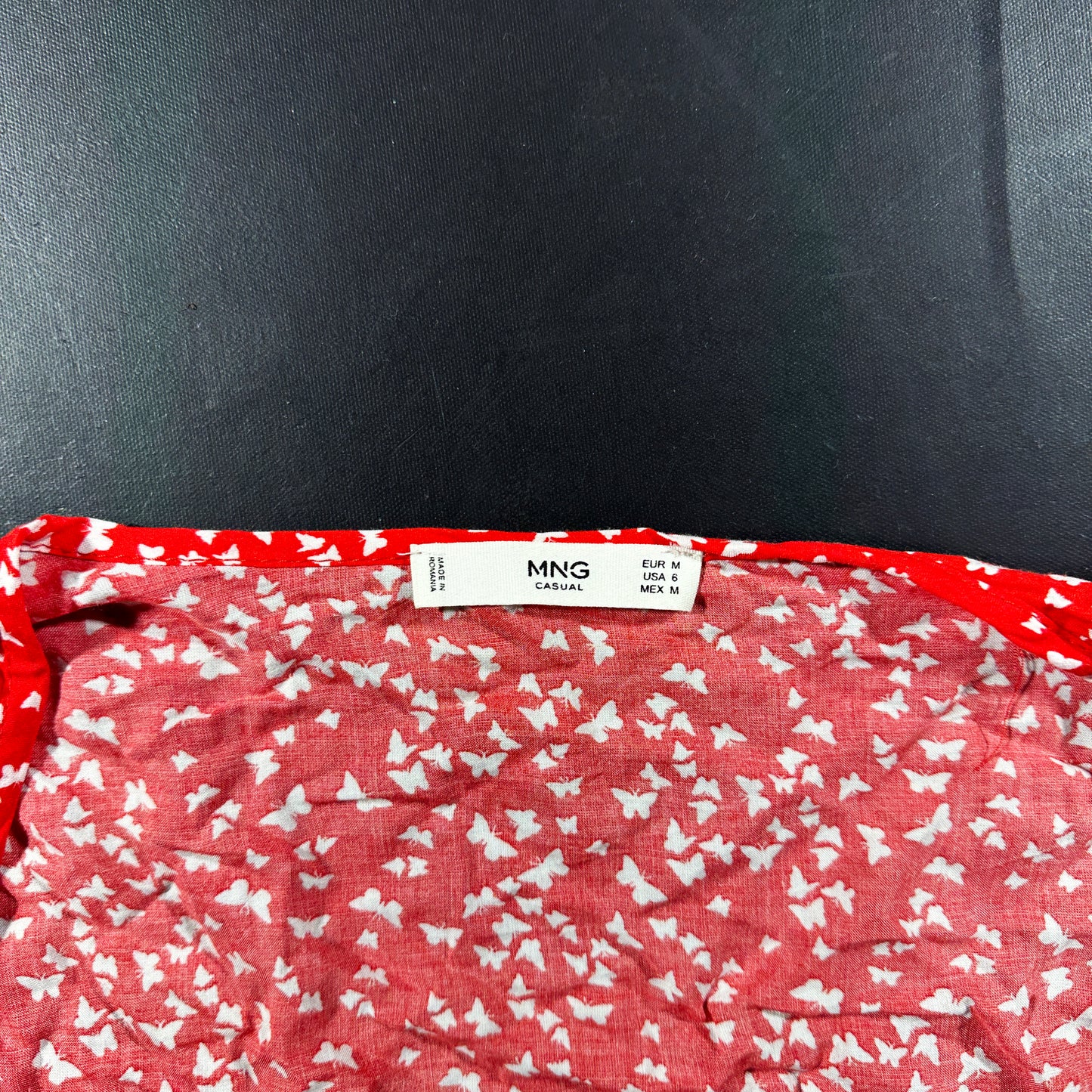 Blouse - Red & White - Size M