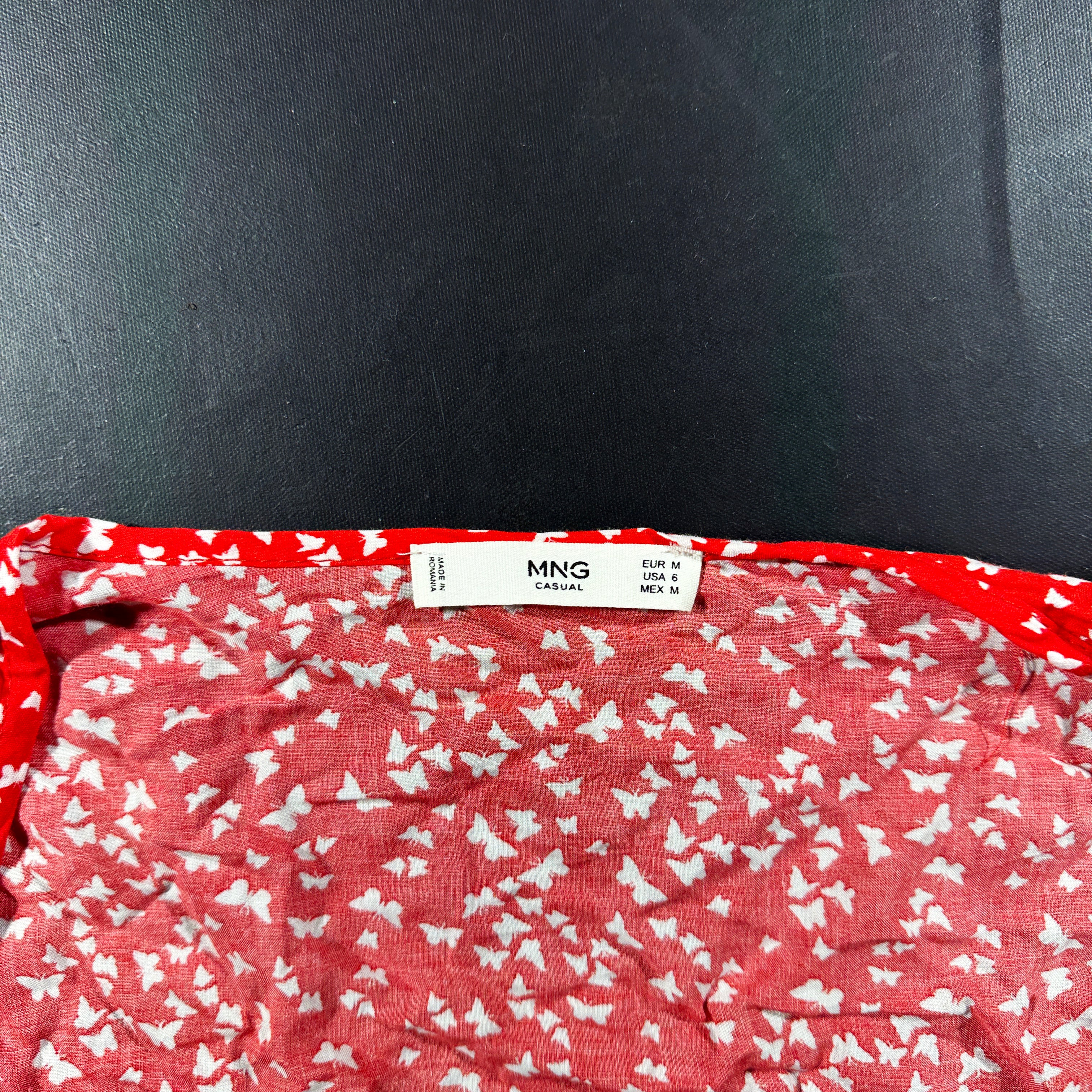 Blouse - Red & White - Size M