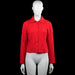 Lindex - Shirt - Red - Size S - Red solid collared top with long sleeves and a front button closure. Straight hem and plain cuffs.