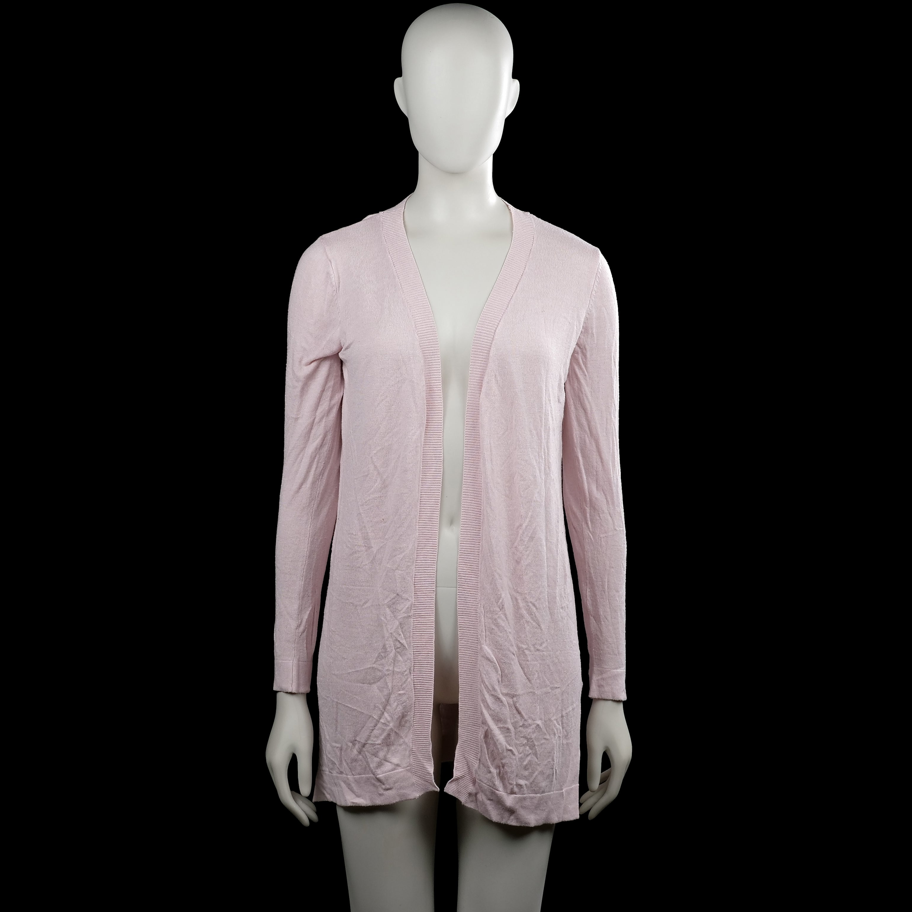 Xoxo friends - Cardigan - Light Pink - Size 158, 164 - Light pink solid long-sleeve open-front cardigan with a V-neckline and ribbed trim along the opening. Straight hem with plain cuffs.