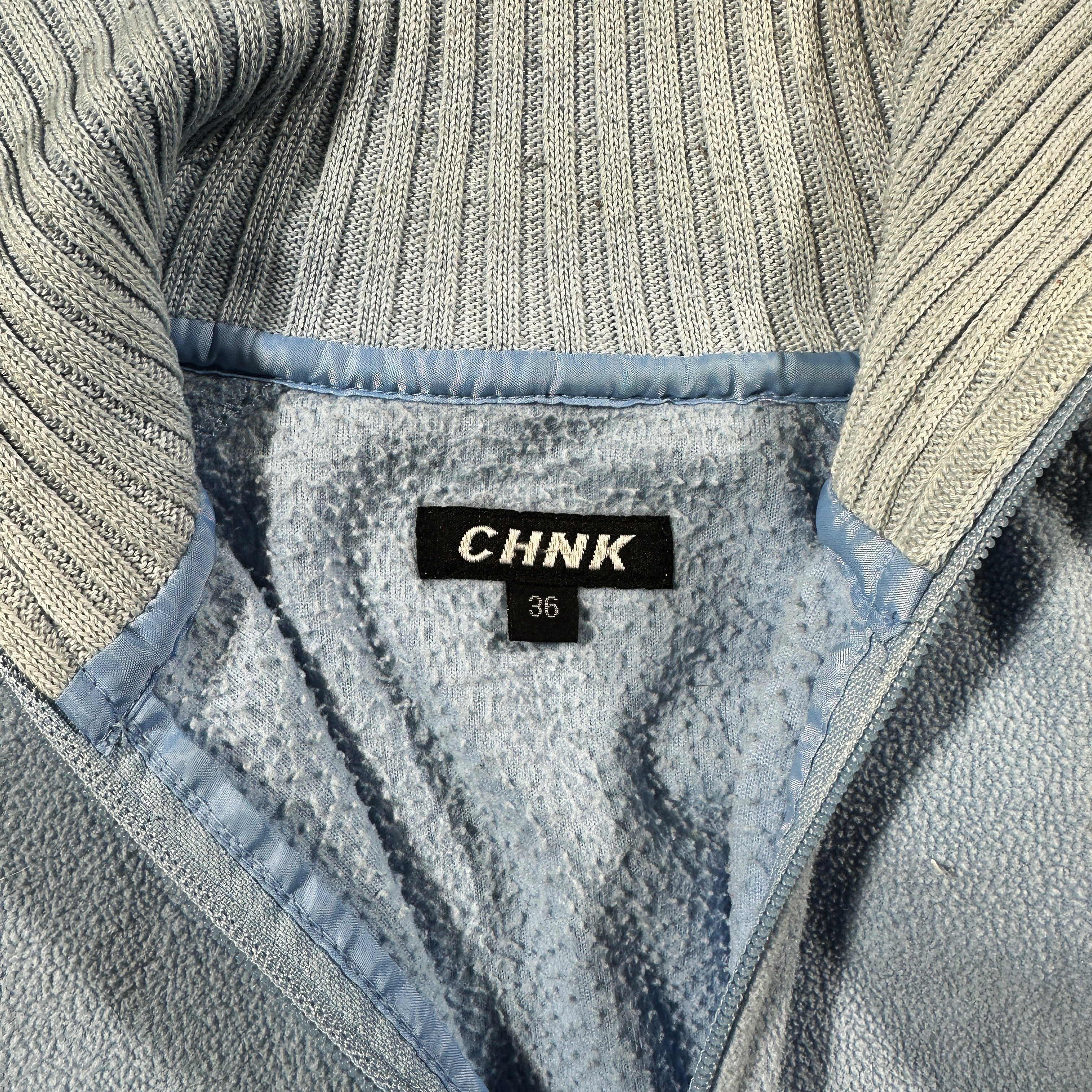 Fleece jacket - Light Blue & Light Gray - Size 36