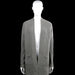 Bluoltre - Cardigan - Gray - Size S - Gray solid long-sleeve open-front cardigan with a V-neck opening and two front patch pockets. Straight hem and plain cuffs.