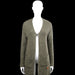 Meis & mint - Cardigan - Olive - Size XS - Olive solid open-front cardigan with a V-neckline and long sleeves. Features front patch pockets, plain cuffs, and a straight hem.