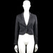 H&M Divided - Blazer - Black - Size 36 - Black solid blazer with a V-neckline and notched lapels, featuring a single-button front closure. Long sleeves with plain cuffs and a curved hem.