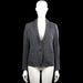 Massimo dutti - Blazer - Gray - Size S - Gray solid blazer with a V-neck lapel collar and long sleeves with button cuffs. Features a front button closure, flap pockets, and a straight hem.