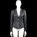 Mango - Blazer - Black - Size 36 - Black solid blazer with a V-neckline and notched lapels, featuring long sleeves and a straight hem. Two-button front closure and two front pockets.