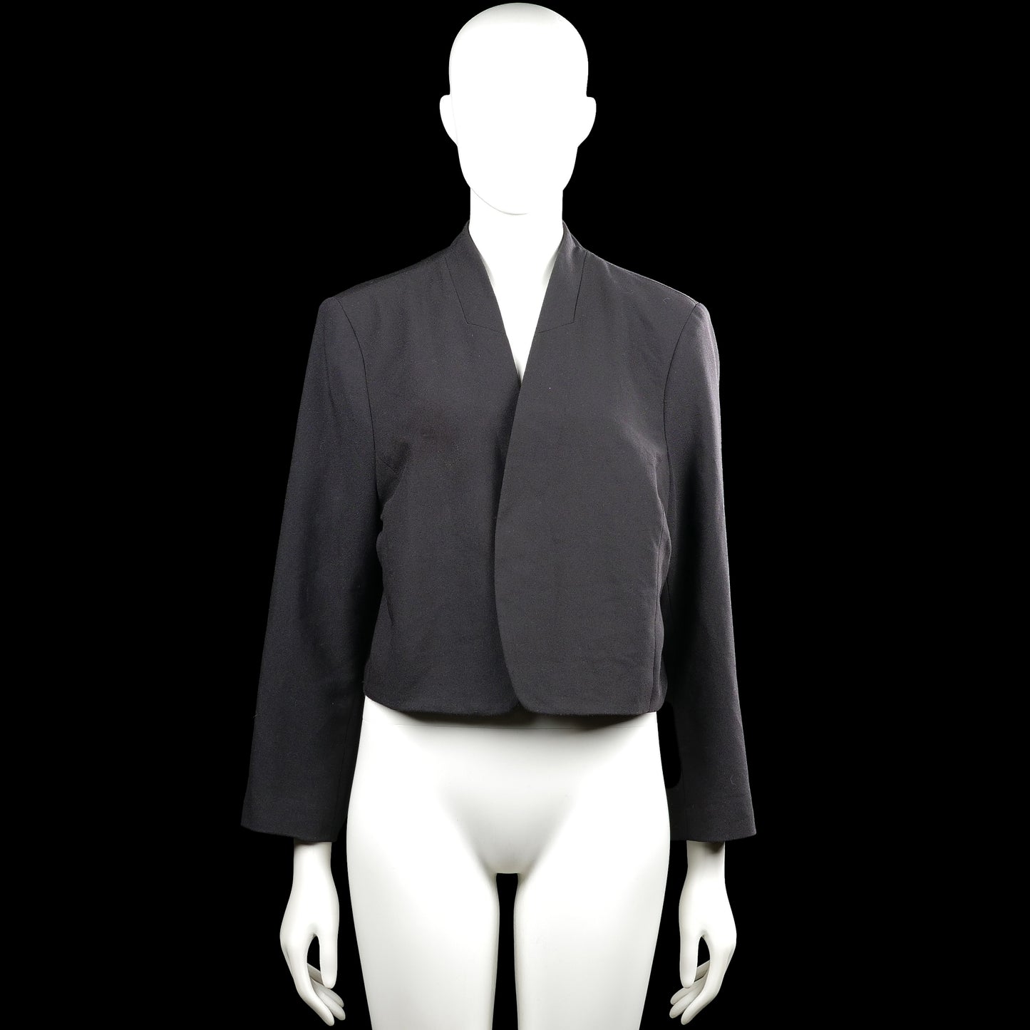 Wallis - Blazer - Charcoal - Size 46 - Charcoal solid jacket with a V-neck opening and long sleeves. Straight hem and plain cuffs with no visible closures.