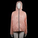 Windbreaker - Pink - Size 44 - Pink solid hooded jacket with a full-length front zipper and side pockets. Long sleeves with elastic cuffs and an elastic hem.