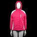 Yd /ah - Padded jacket - Pink & White - Size 158 - Pink and white hooded jacket with long sleeves, elastic cuffs, and a straight hem. Features a front zip closure with snap buttons at the neck and a vertical zip chest pocket.