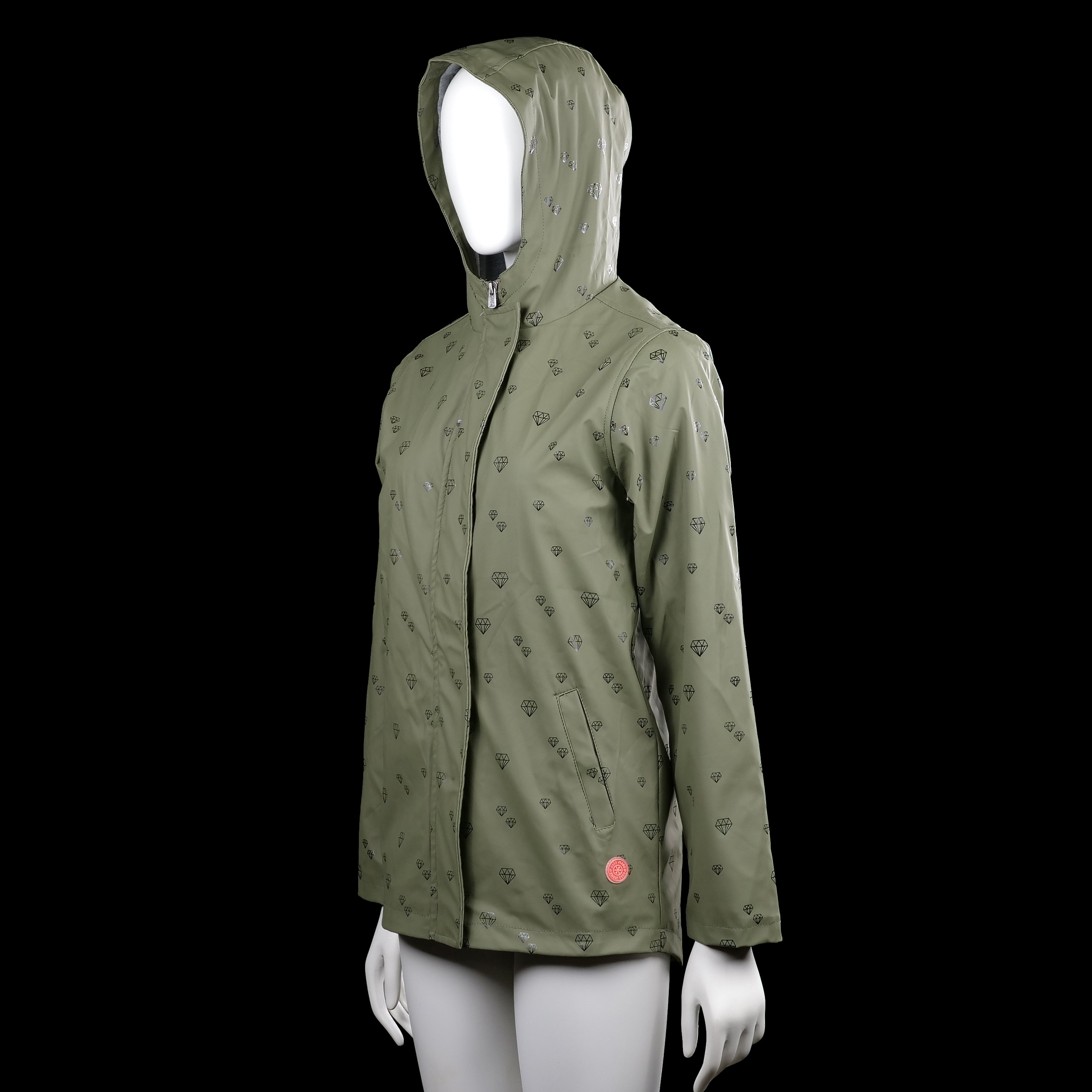 Rain jacket - Olive - Size L, XL