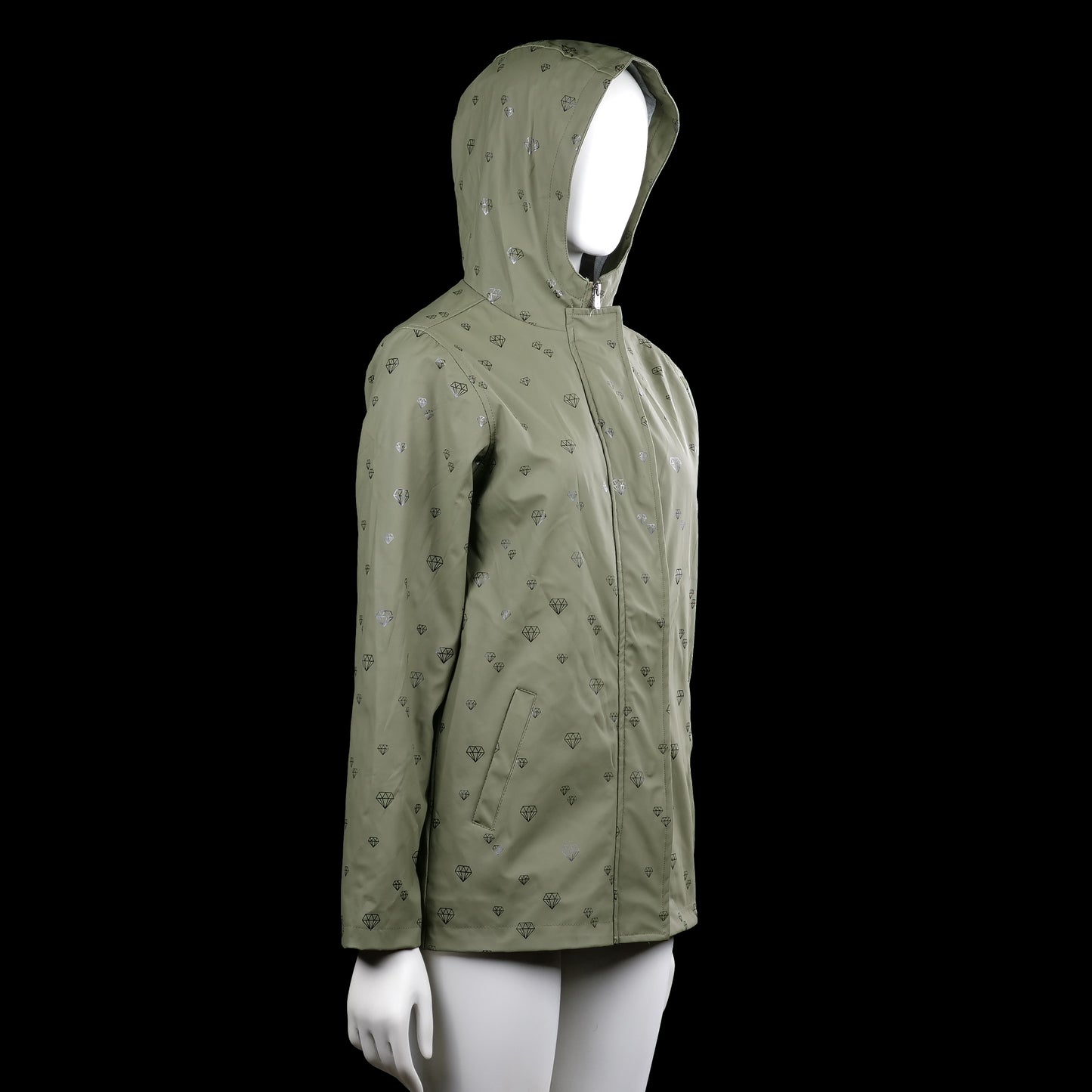 Rain jacket - Olive - Size L, XL