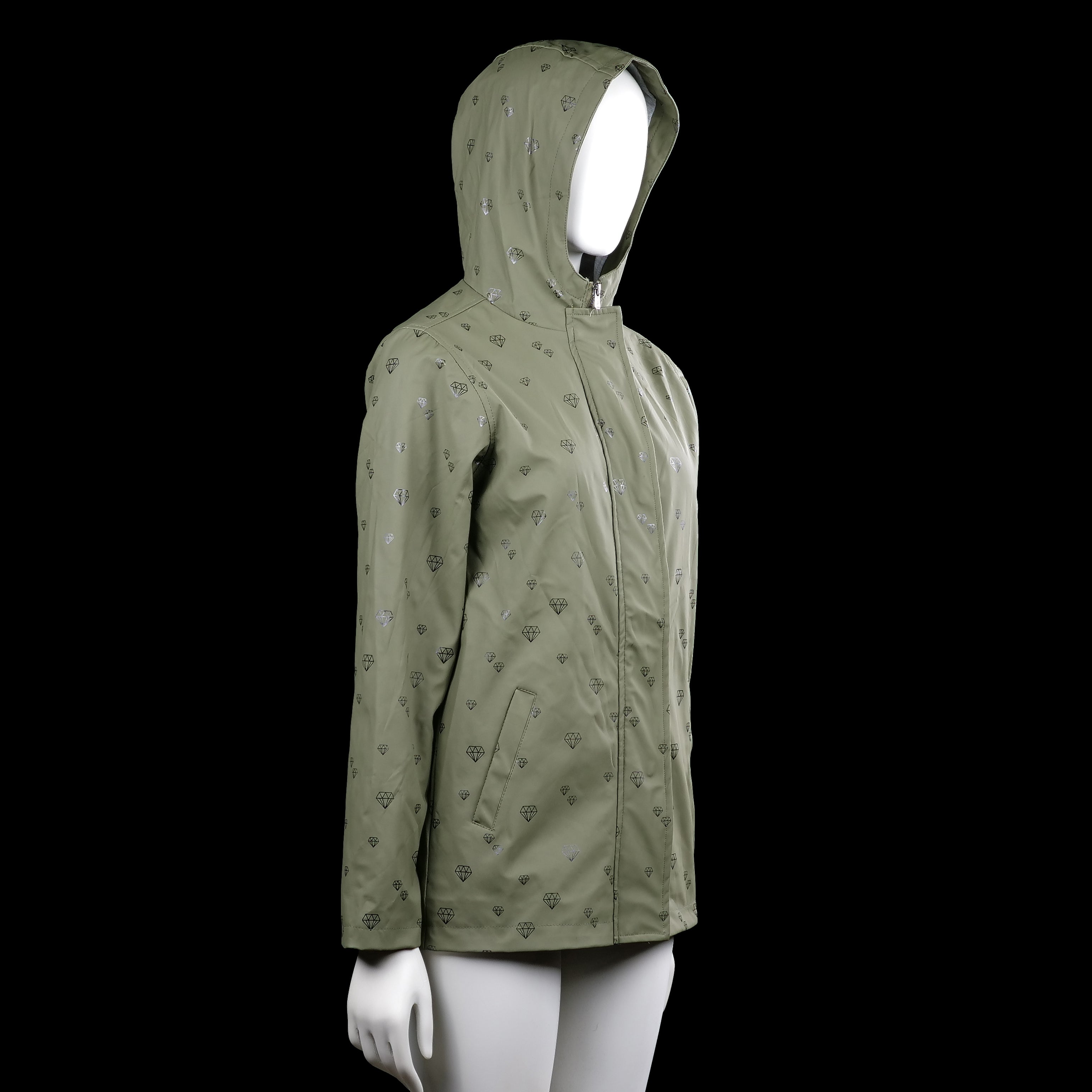 Rain jacket - Olive - Size L, XL