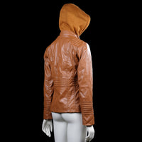 Leather jacket - Camel - Size M