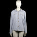 Trucker jacket - Light Blue - Size M - Light blue solid jacket with a classic collar and a button-up front. Features long sleeves with button cuffs, two buttoned chest flap pockets, and a straight hem.