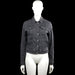 Fb Sister - Denim jacket - Charcoal - Size M - Charcoal solid jacket with a classic collar and long sleeves with button cuffs. Features a front button closure, flap chest pockets, and a straight hem.