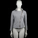 True spirit - Sweatshirt - Gray - Size M - Gray solid long-sleeve jacket with a classic collar and an asymmetrical front zip closure. Features front pockets, plain cuffs, and a straight hem.