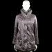Bonita - Padded coat - Gray - Size M - Gray solid long-sleeve coat with a high neck and snap button front closure. Features large front flap pockets and a straight hem with plain cuffs.