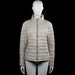 America today - Padded jacket - Beige - Size L - Beige solid quilted jacket with a high neck and a full-length front zip closure. Long sleeves with plain cuffs and a straight hem.