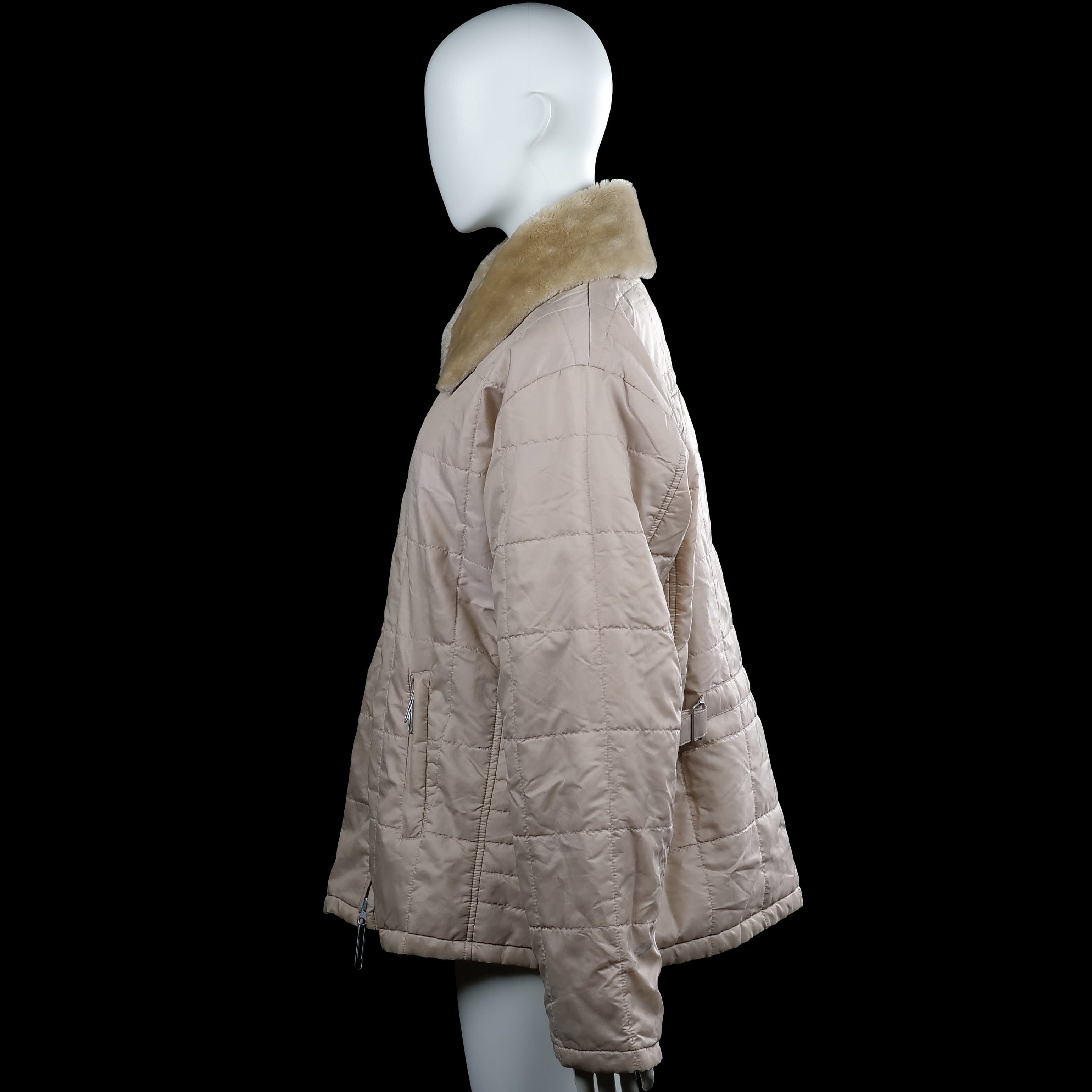 Padded jacket - Beige & Camel - Size XL