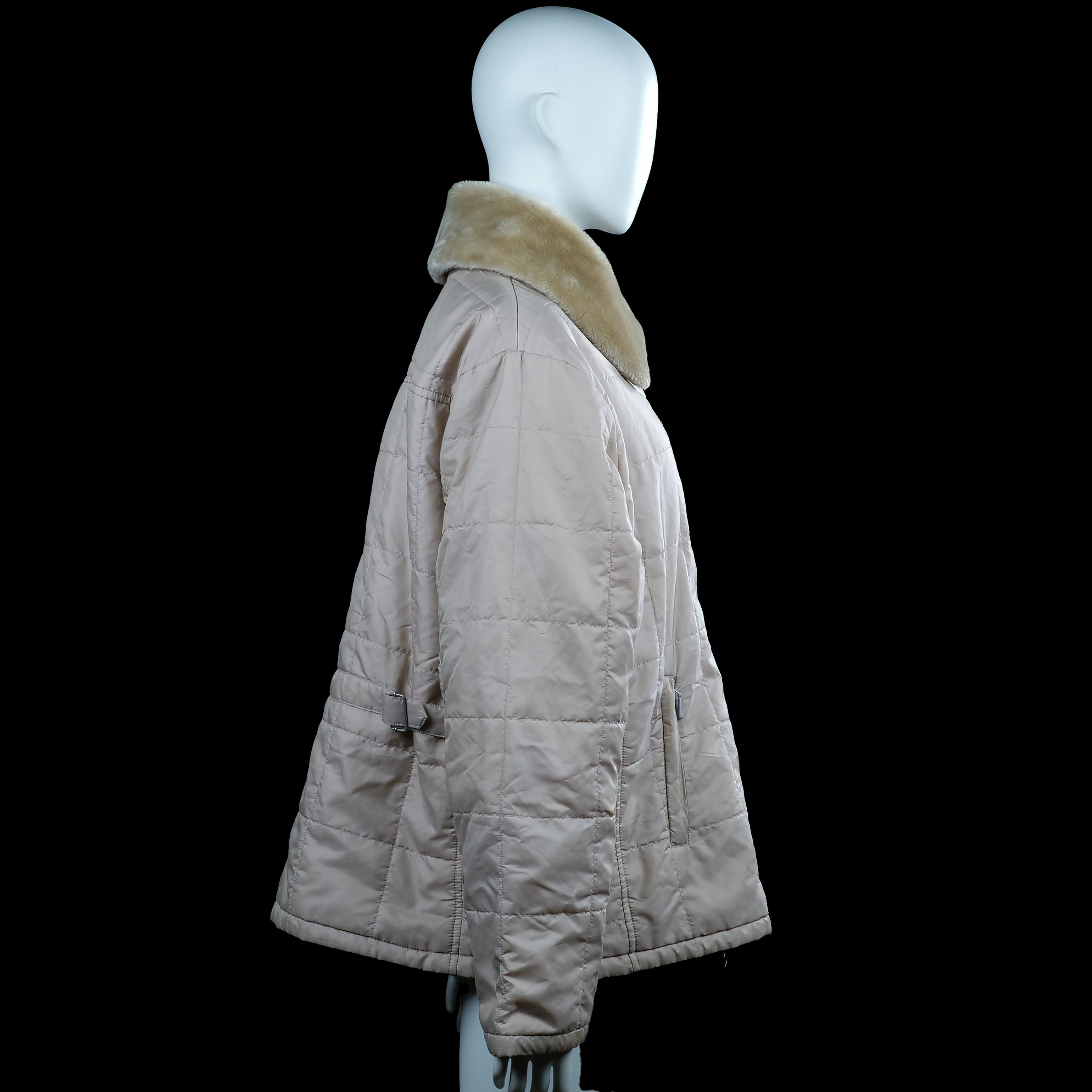 Padded jacket - Beige & Camel - Size XL