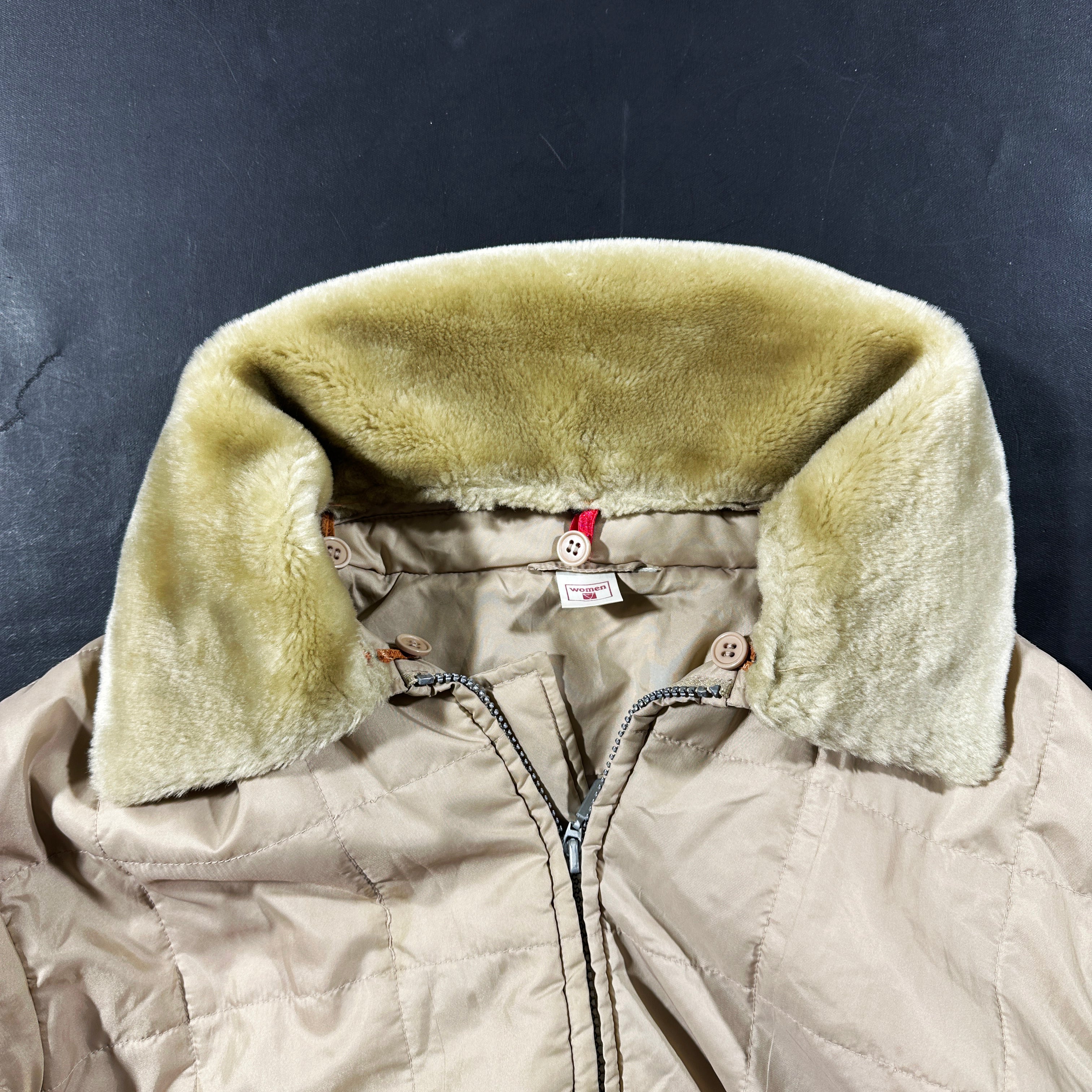 Padded jacket - Beige & Camel - Size XL