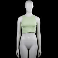 H&M Divided - Tank top - Mint - Size XS - Mint solid sleeveless cropped top with a round neckline. Straight hem with plain armhole and neckline edging.