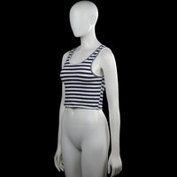 Tank top - White & Navy - Size M