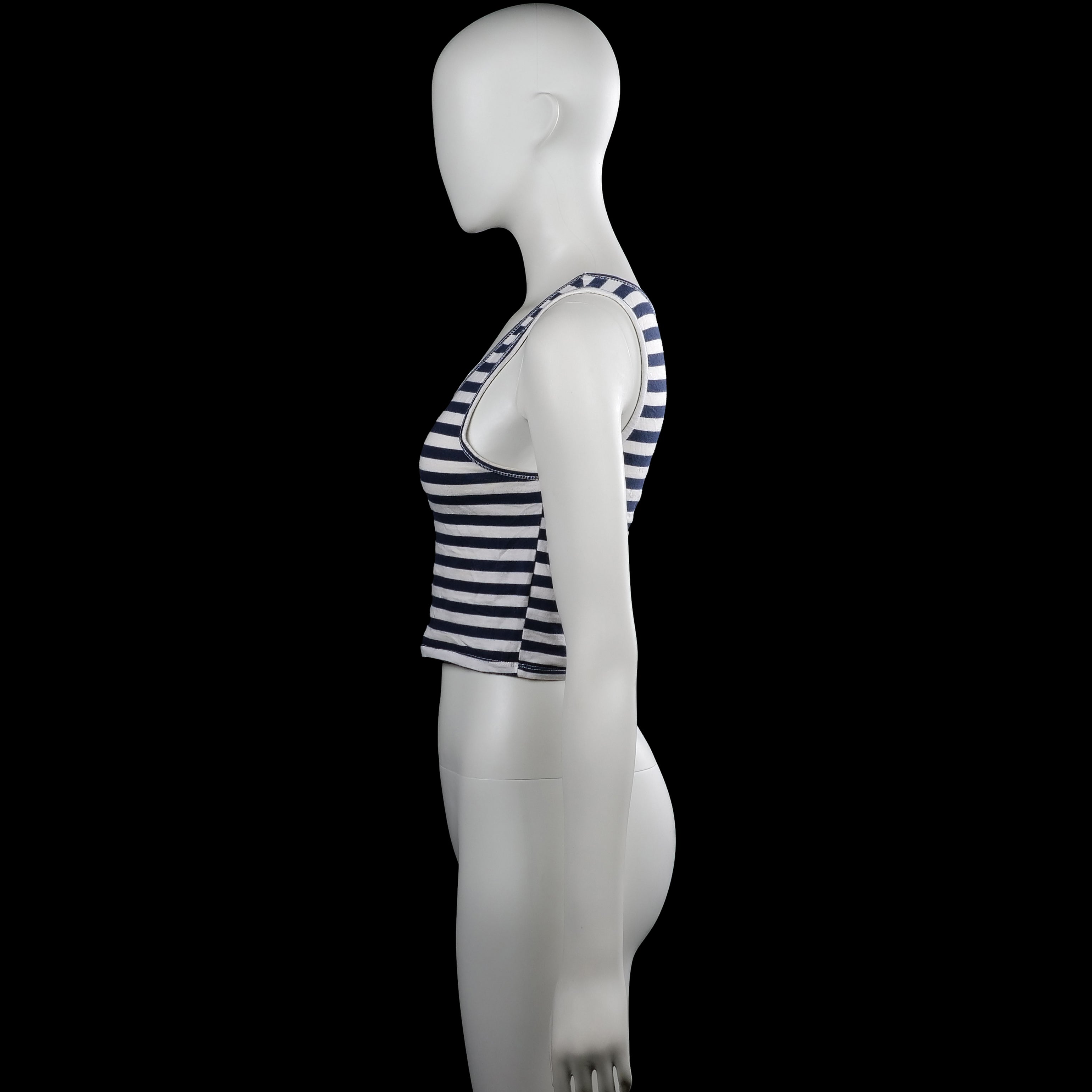 Tank top - White & Navy - Size M