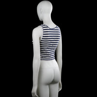 Tank top - White & Navy - Size M