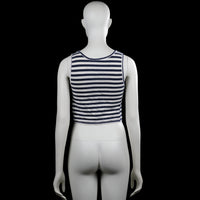 Tank top - White & Navy - Size M