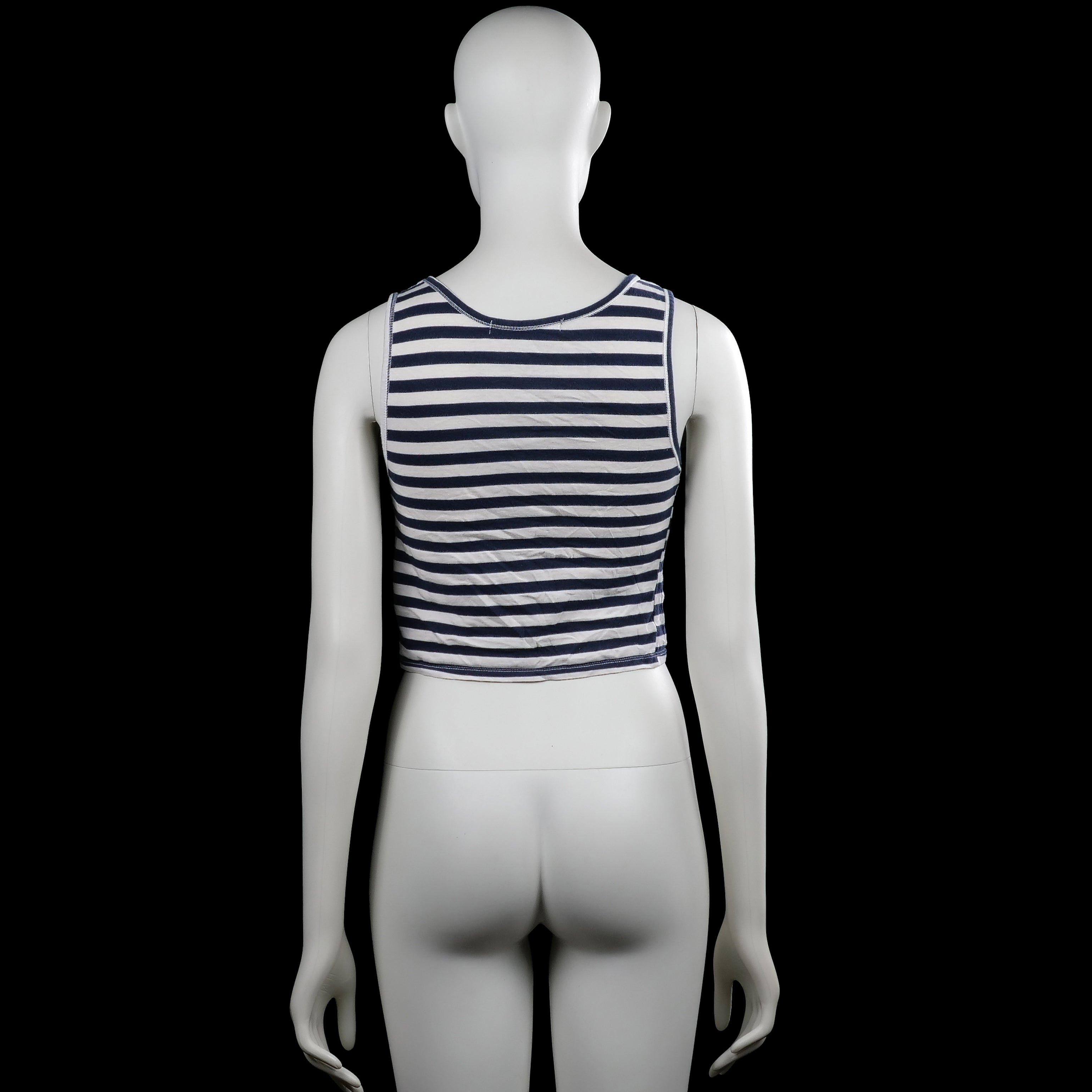 Tank top - White & Navy - Size M