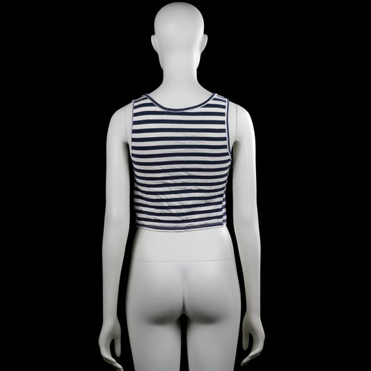 Tank top - White & Navy - Size M