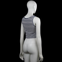 Tank top - White & Navy - Size M