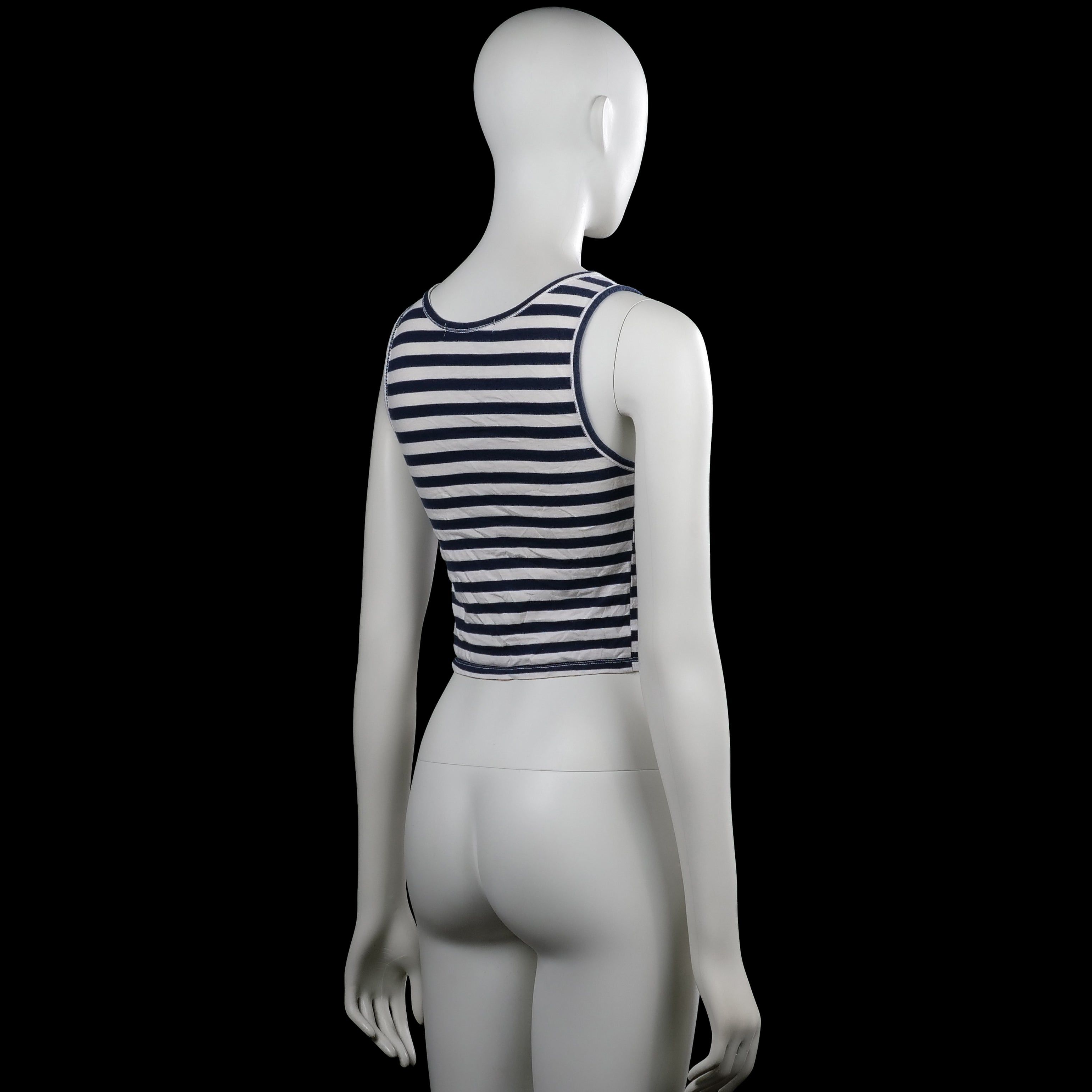 Tank top - White & Navy - Size M