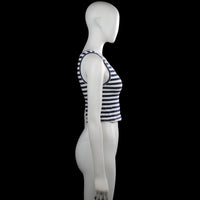 Tank top - White & Navy - Size M