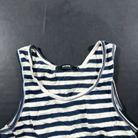 Tank top - White & Navy - Size M
