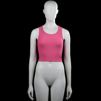 Soc - Tank top - Pink - Size XS - Pink solid sleeveless tank top with a scoop neckline and racerback. Straight hem with no visible closures.