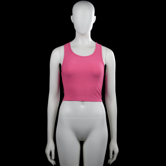 Soc - Tank top - Pink - Size XS - Pink solid sleeveless tank top with a scoop neckline and racerback. Straight hem with no visible closures.