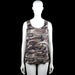 Tank top - Olive & Navy - Size M - Sleeveless camouflage top in olive and navy with a scoop neck and wide arm openings. Straight hem with plain edge trim.