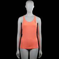 Reebok Activchill - Sports top - Orange & Black - Size S - Orange sleeveless tank top with a scoop neckline and a racerback. Features a black side panel and a straight hem.