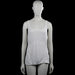 Lindex - Tank top - White - Size S - White solid sleeveless top with shoulder straps and a scoop neckline. Straight hem with plain edges and no visible closures.