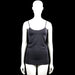 Tank top - Charcoal - Size L, XL - Charcoal solid camisole-style top with thin shoulder straps and a scoop neckline. Straight hem with no visible closures or pockets.