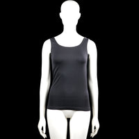 Crossbow - Tank top - Black - Size ONE SIZE - Black solid sleeveless tank top with a scoop neckline and wide shoulder straps. Straight hem with no visible closures or pockets.