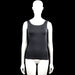 Crossbow - Tank top - Black - Size ONE SIZE - Black solid sleeveless tank top with a scoop neckline and wide shoulder straps. Straight hem with no visible closures or pockets.