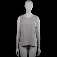Lindex - Tank top - Gray - Size 42, 44 - Gray solid sleeveless top with a round neckline and plain armholes. Straight hem with no visible closures or pockets.