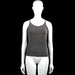 Tank top - Dark Gray - Size S - Dark gray solid sleeveless tank top with thin shoulder straps and a scoop neckline. Straight hem with plain armhole and neckline trim.