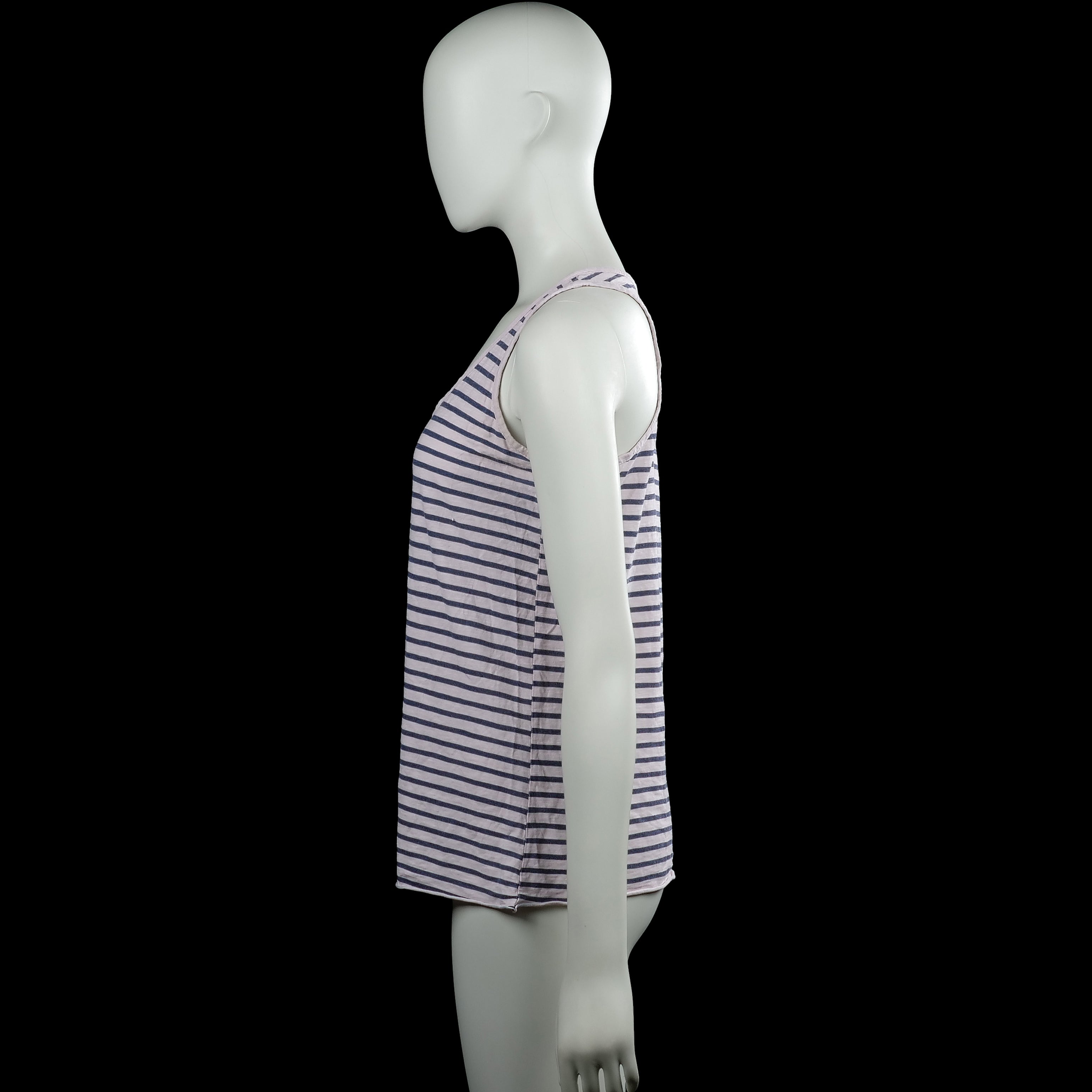 Tank top - White & Navy - Size M