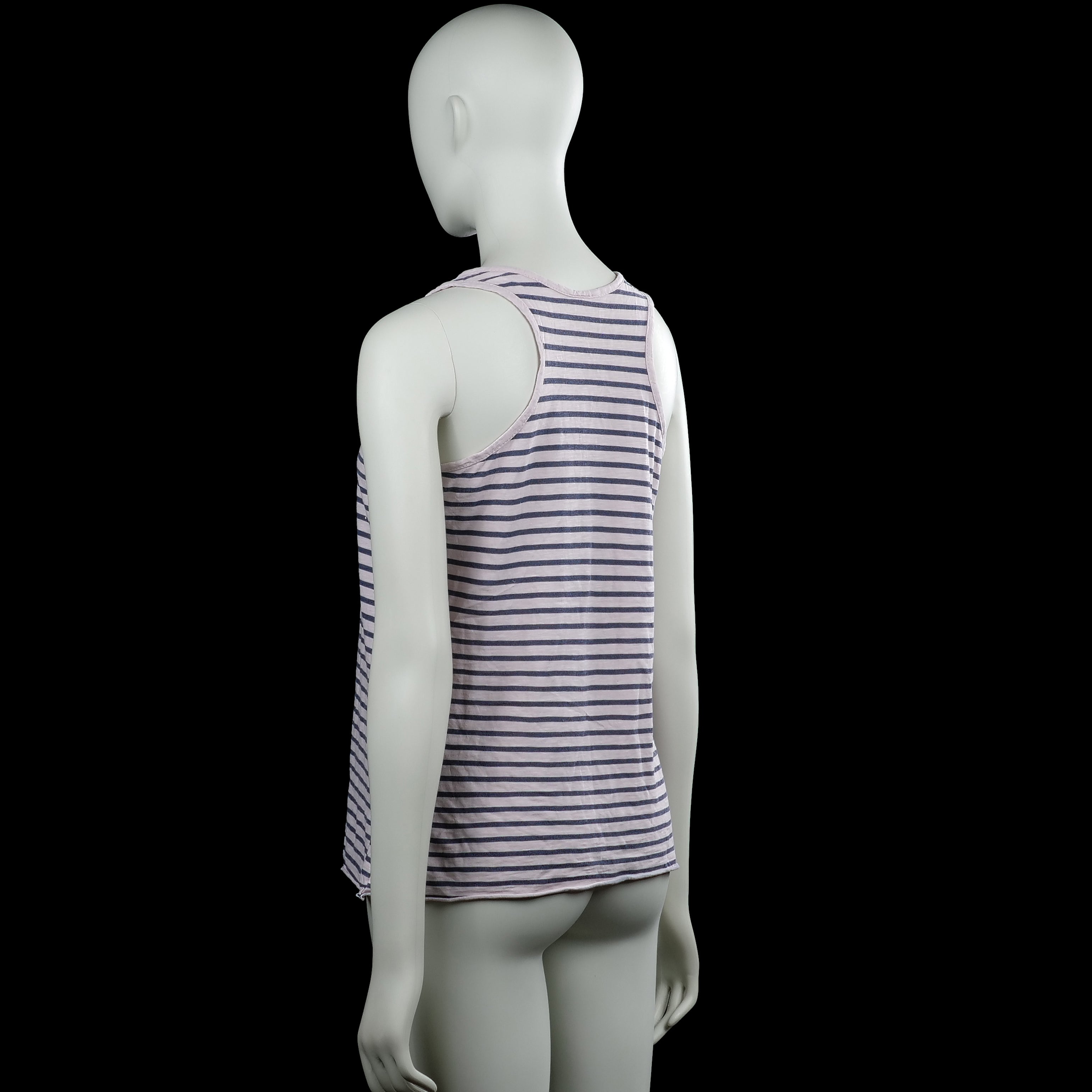 Tank top - White & Navy - Size M