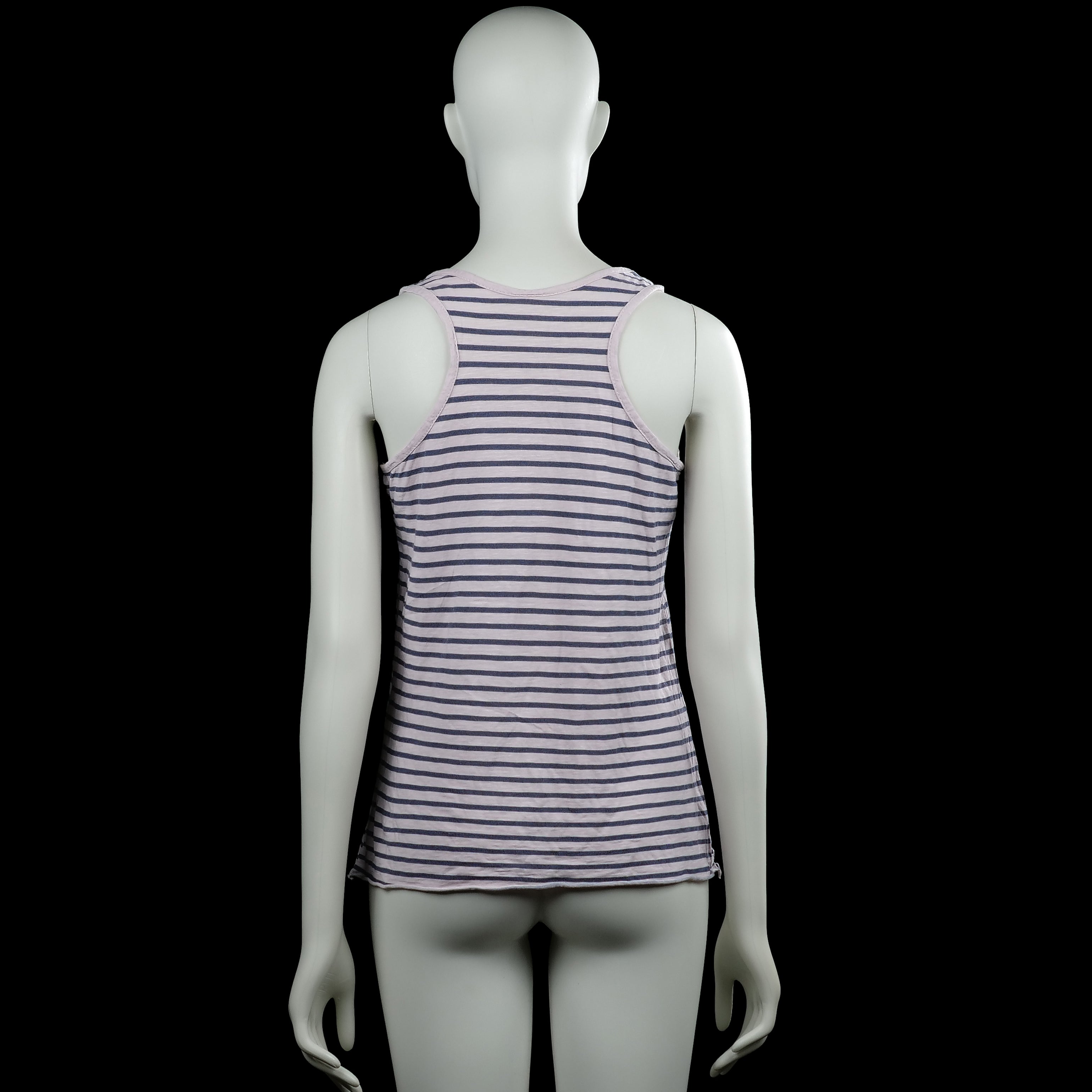 Tank top - White & Navy - Size M