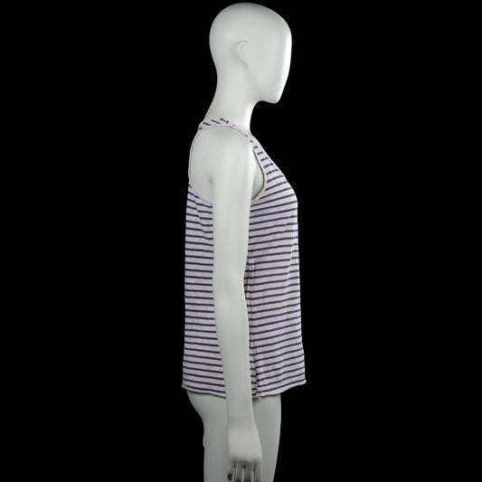 Tank top - White & Navy - Size M